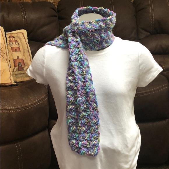 Neck warmer scarf handmade crochet - Picture 4 of 6